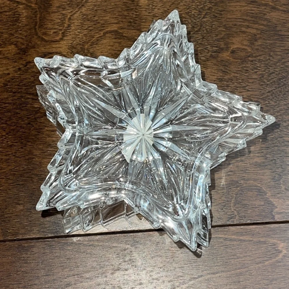 24% Lead Crystal Star Jewelry Holder or/ small items storage